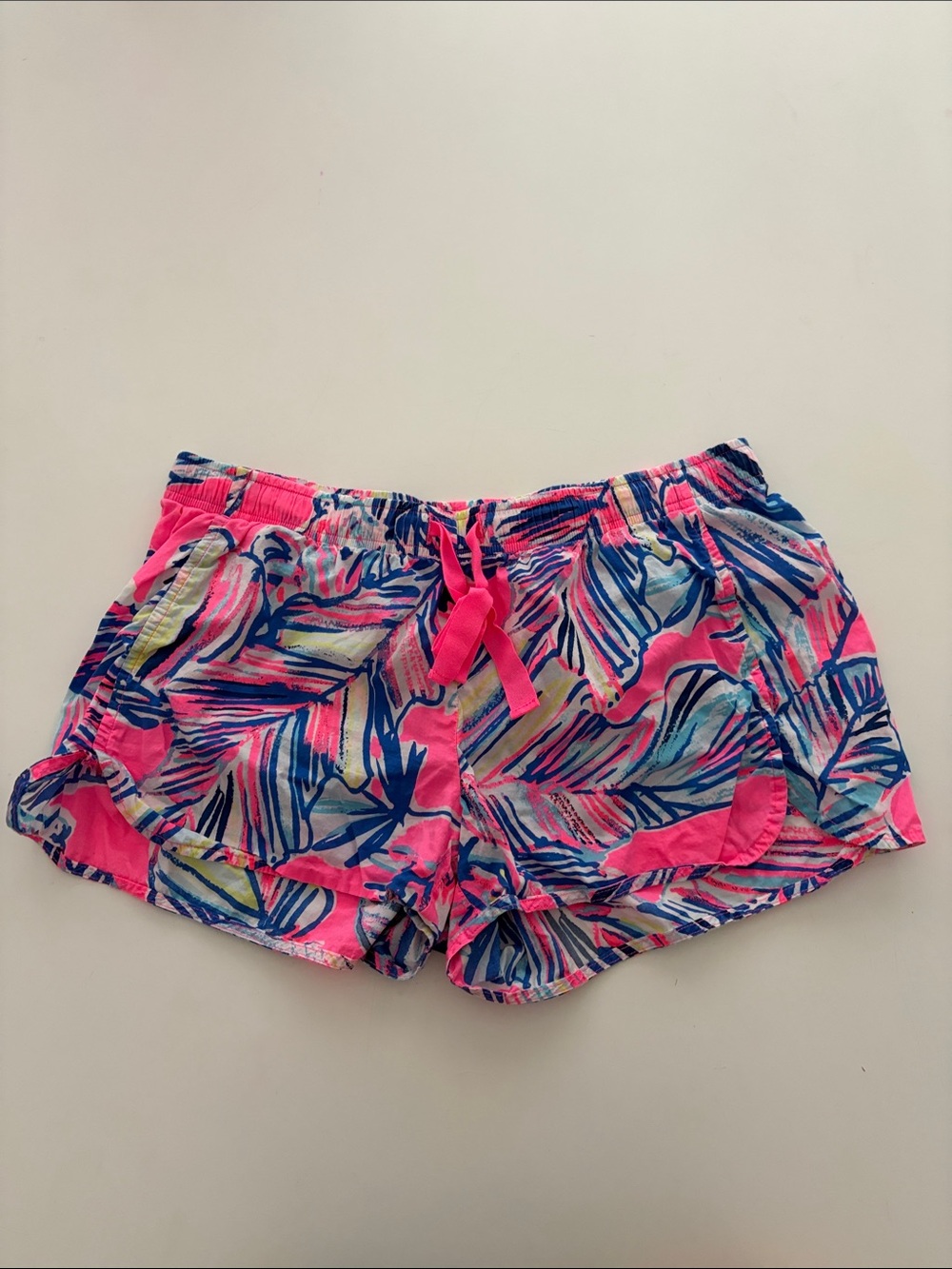 Lilly Pulitzer Neon Pink Tropical Print Sleep Shorts